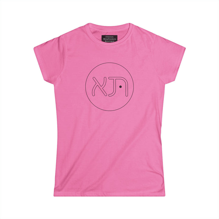 Aleph and Tav Stylish Women's Softstyle Tee - Casual Wear, Gift for Her, Everyday Fashion, Cozy Comfort, Graphic Tee