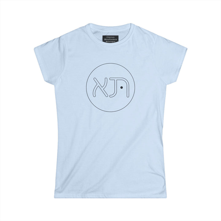 Aleph and Tav Stylish Women's Softstyle Tee - Casual Wear, Gift for Her, Everyday Fashion, Cozy Comfort, Graphic Tee