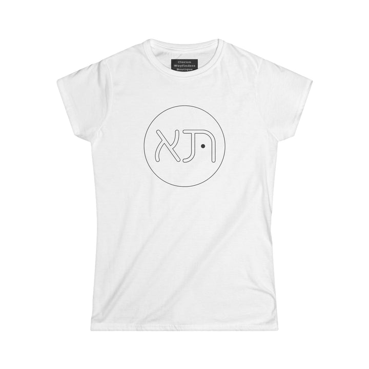 Aleph and Tav Stylish Women's Softstyle Tee - Casual Wear, Gift for Her, Everyday Fashion, Cozy Comfort, Graphic Tee